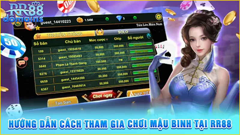 Hướng dẫn cách tham gia chơi mậu binh tại nhà cái RR88
